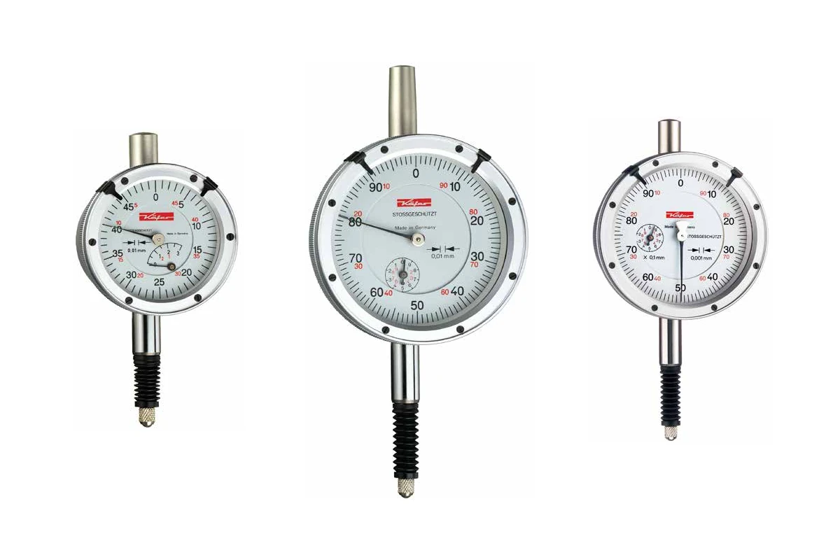 Oil- and watertight dial indicators IP67