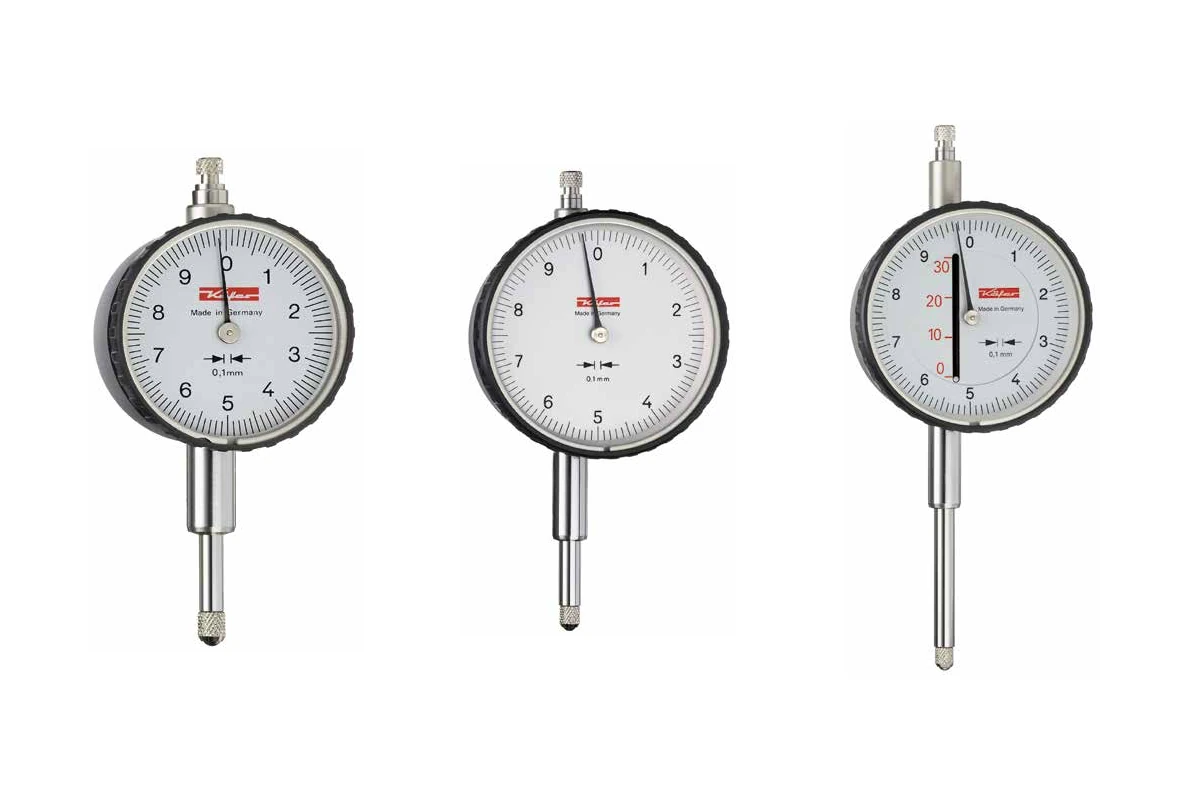 Dial indicators with 0.1 mm graduation