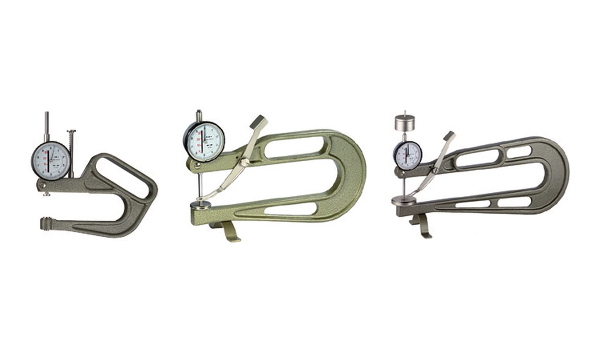 Thickness gauges with large throat depths