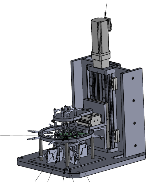 Projekt CAD kompaktowego systemu z wieloma pozycjami