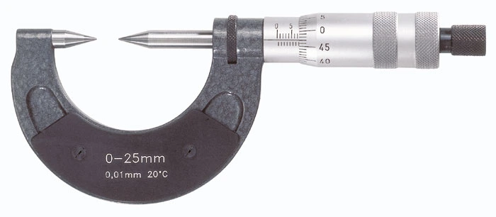 Outside micrometers with pointed faces
